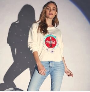 Wildfox X Coca Cola Vanilla Always The 90s Ophelia Sweatshirt NWT Sz Small
